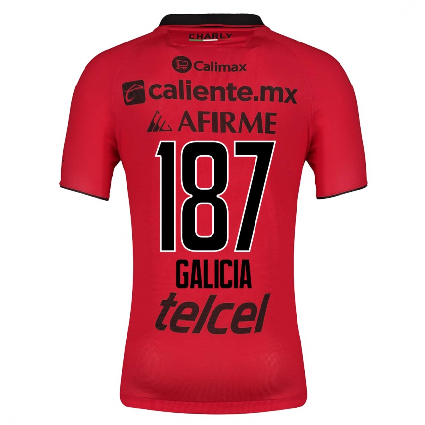 Moteriškas Carlos Galicia #187 Raudona Namų Marškinėliai 2023/24 T-Shirt