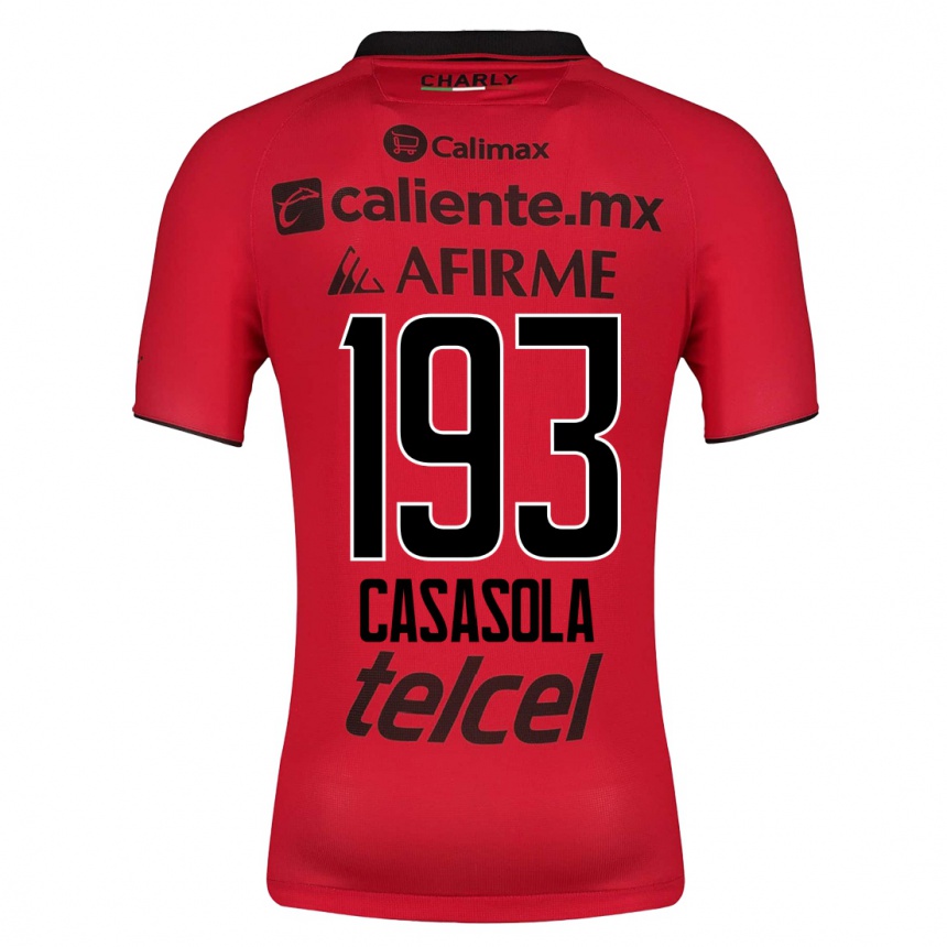 Moteriškas Axel Casasola #193 Raudona Namų Marškinėliai 2023/24 T-Shirt