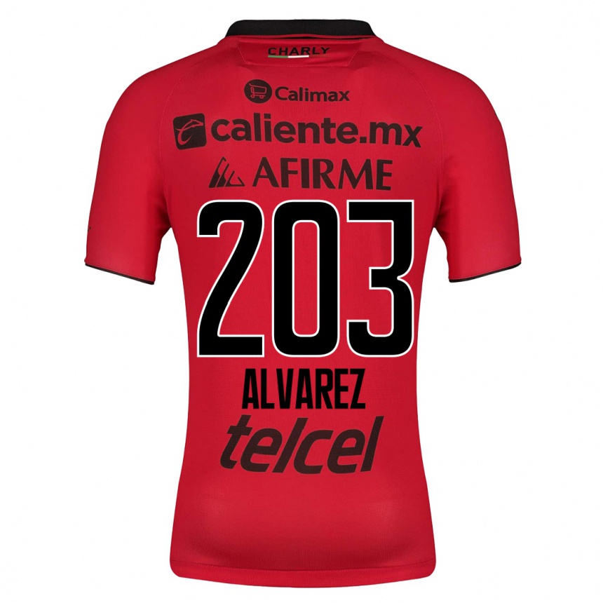 Moteriškas Jaime Álvarez #203 Raudona Namų Marškinėliai 2023/24 T-Shirt