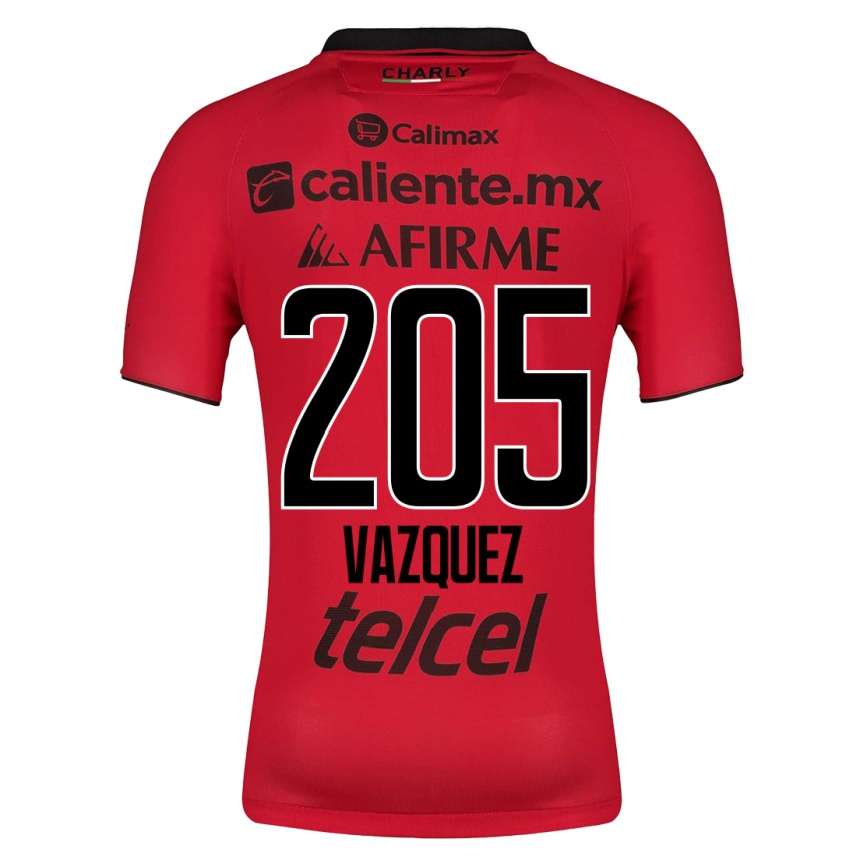 Moteriškas Aldair Vázquez #205 Raudona Namų Marškinėliai 2023/24 T-Shirt