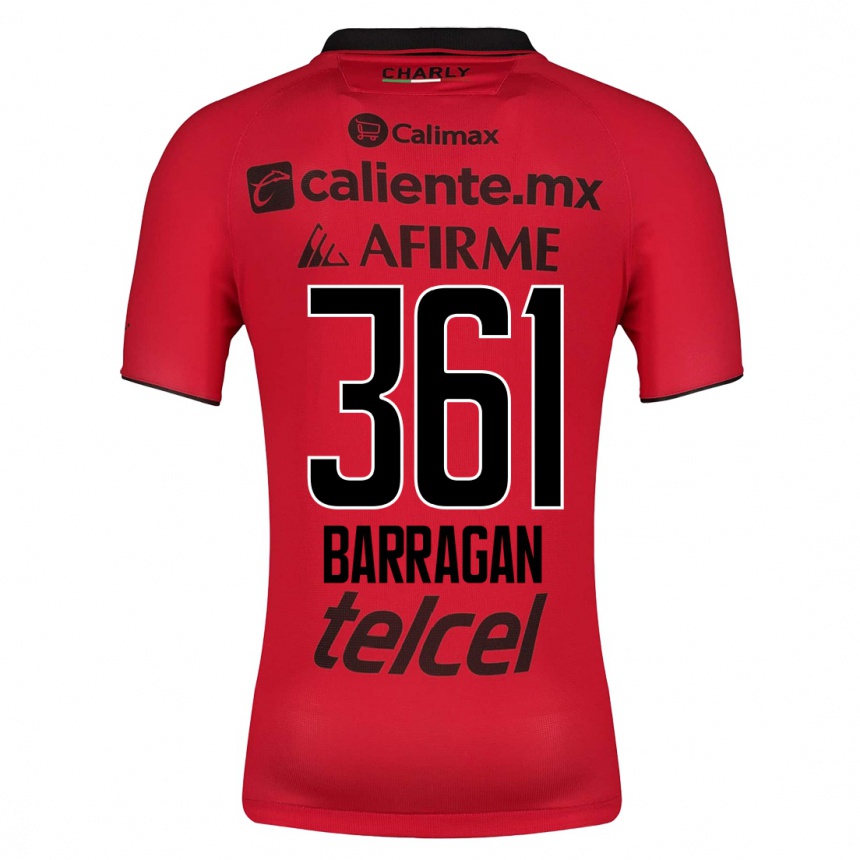 Moteriškas Jesús Barragán #361 Raudona Namų Marškinėliai 2023/24 T-Shirt
