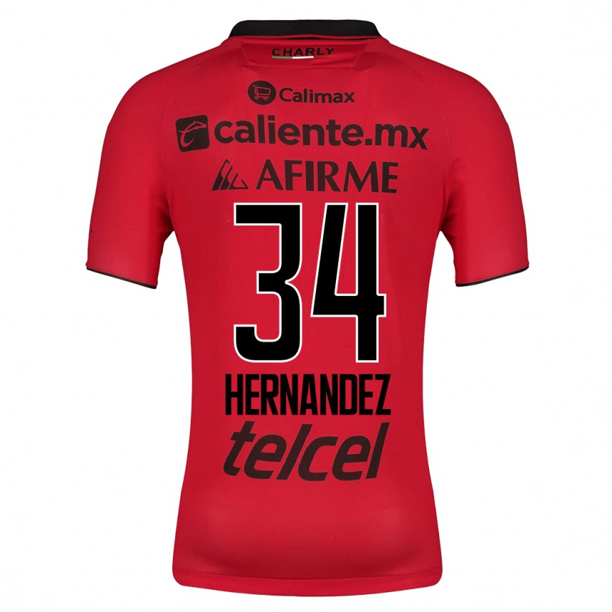 Moteriškas Kimberly Hernández #34 Raudona Namų Marškinėliai 2023/24 T-Shirt