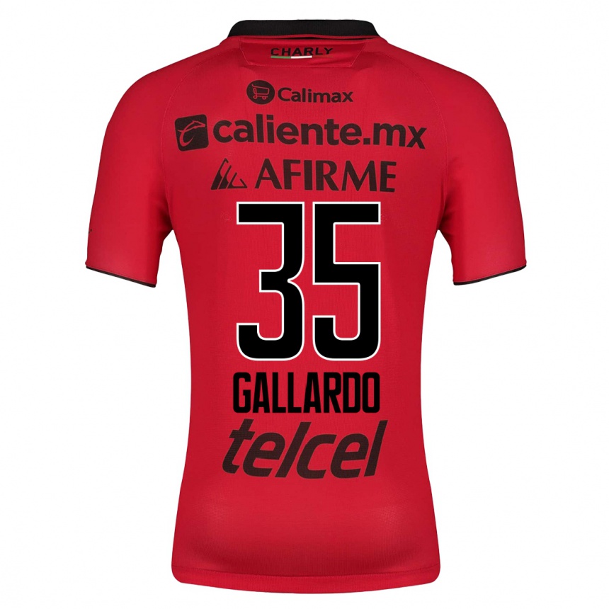 Moteriškas Gloriaisabel Gallardo #35 Raudona Namų Marškinėliai 2023/24 T-Shirt