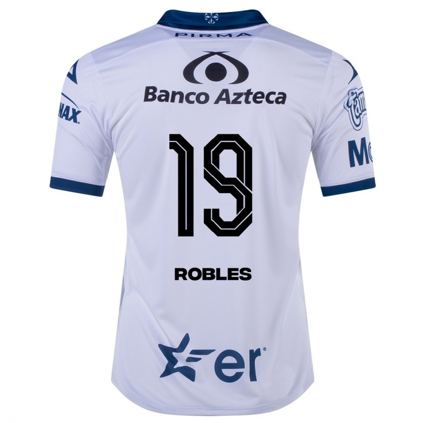 Moteriškas Ángel Robles #19 Baltas Namų Marškinėliai 2023/24 T-Shirt