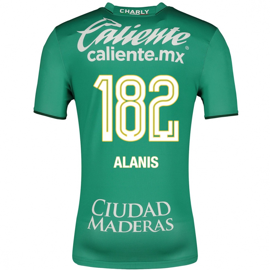 Moteriškas Alejandro Alanís #182 Žalias Namų Marškinėliai 2023/24 T-Shirt