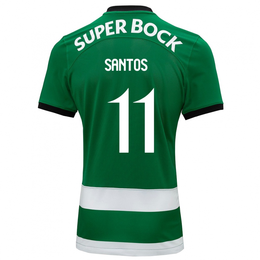 Moteriškas Nuno Santos #11 Žalias Namų Marškinėliai 2023/24 T-Shirt