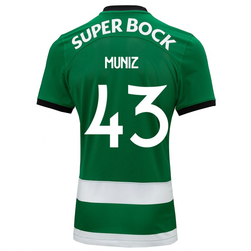 Moteriškas João Muniz #43 Žalias Namų Marškinėliai 2023/24 T-Shirt