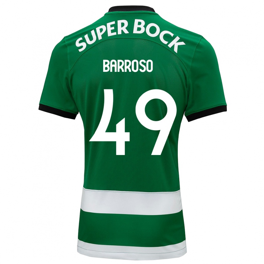 Moteriškas Leonardo Barroso #49 Žalias Namų Marškinėliai 2023/24 T-Shirt