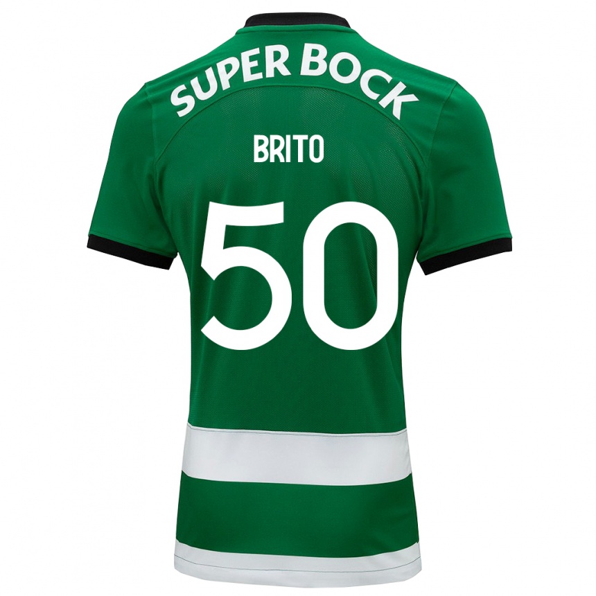 Moteriškas Alexandre Brito #50 Žalias Namų Marškinėliai 2023/24 T-Shirt