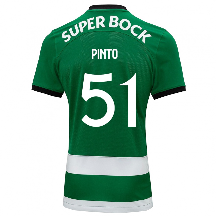 Moteriškas Diogo Pinto #51 Žalias Namų Marškinėliai 2023/24 T-Shirt