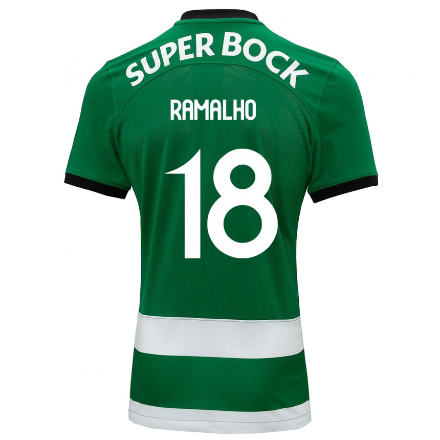Moteriškas Inês Filipa Ramalho Gonçalves #18 Žalias Namų Marškinėliai 2023/24 T-Shirt