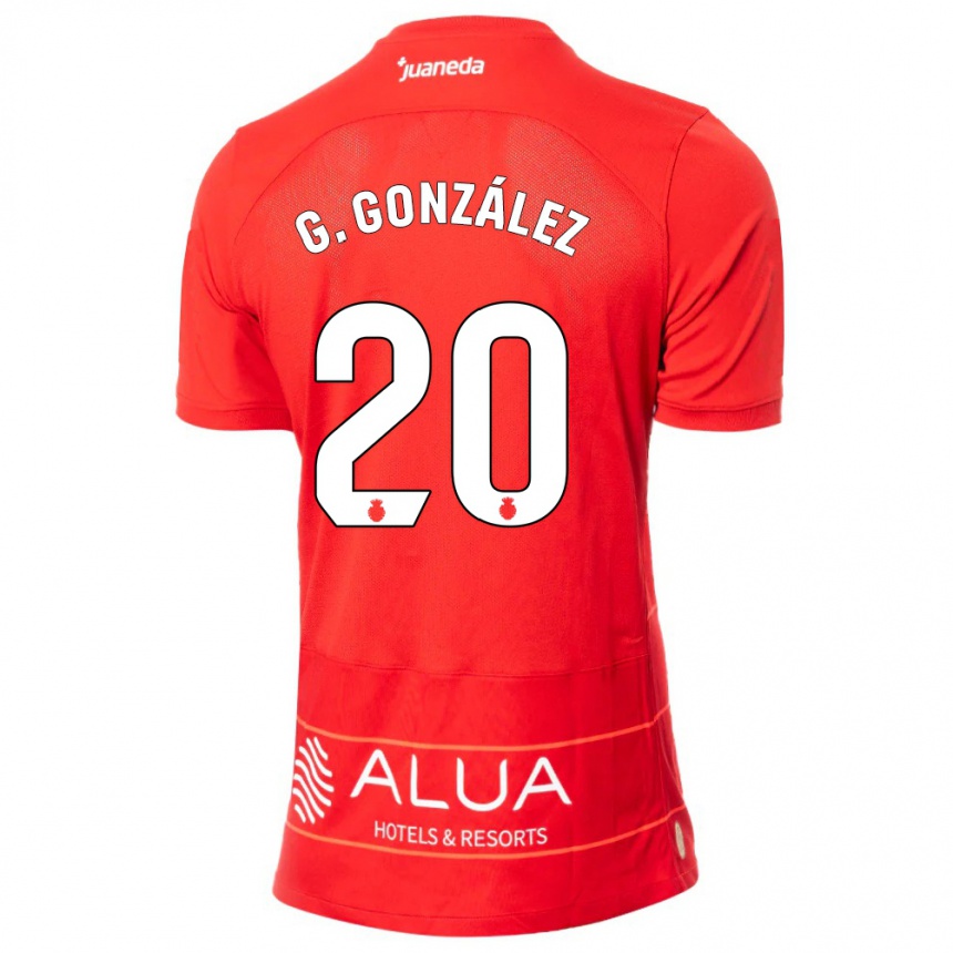 Moteriškas Giovanni González #20 Raudona Namų Marškinėliai 2023/24 T-Shirt