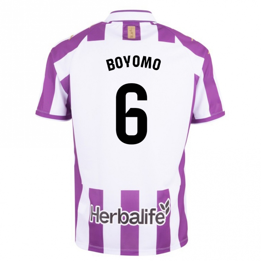 Moteriškas Enzo Boyomo #6 Violetinė Spalva Namų Marškinėliai 2023/24 T-Shirt