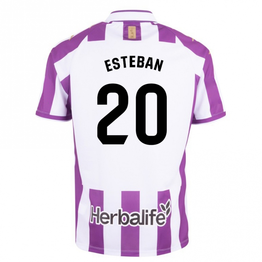 Moteriškas Sergio Esteban #20 Violetinė Spalva Namų Marškinėliai 2023/24 T-Shirt