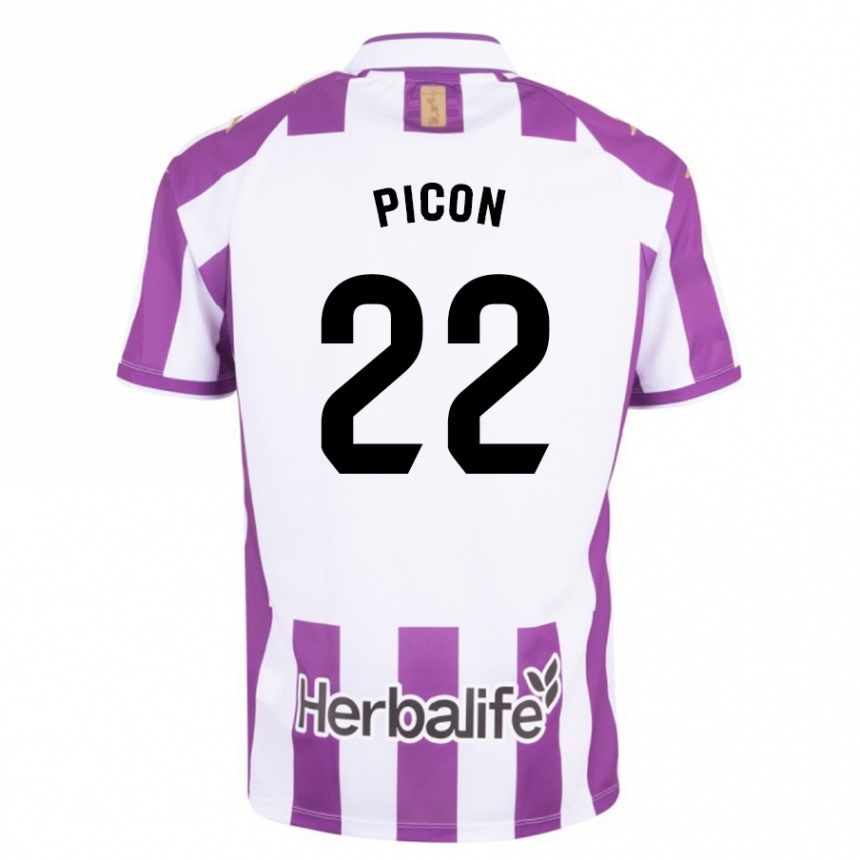 Moteriškas Pablo Picón #22 Violetinė Spalva Namų Marškinėliai 2023/24 T-Shirt
