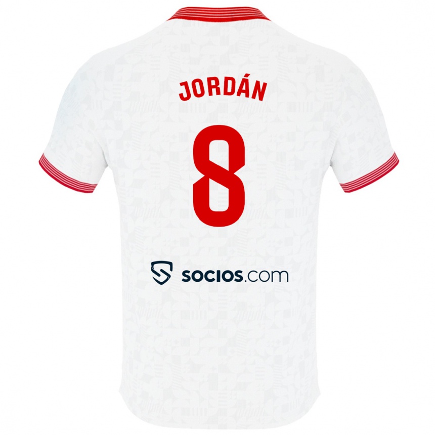 Moteriškas Joan Jordán #8 Baltas Namų Marškinėliai 2023/24 T-Shirt