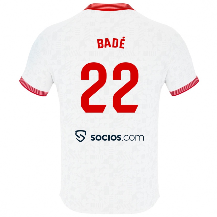 Moteriškas Loïc Badé #22 Baltas Namų Marškinėliai 2023/24 T-Shirt