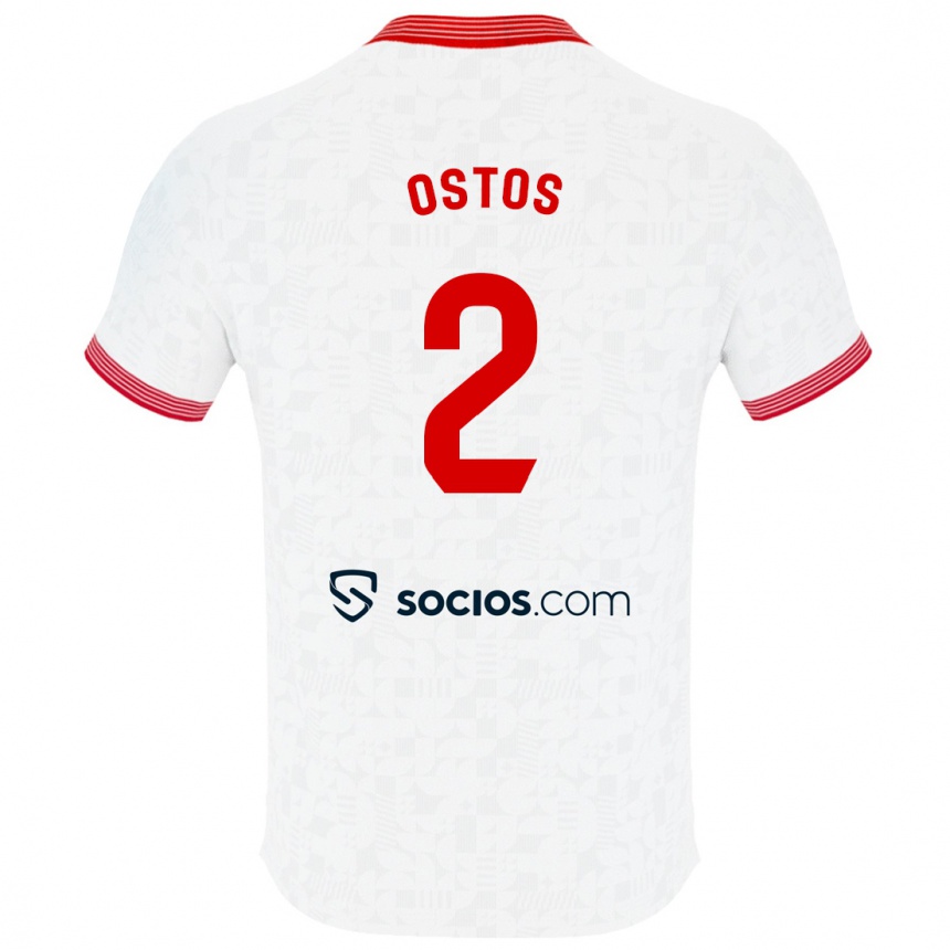 Moteriškas Fran Ostos #2 Baltas Namų Marškinėliai 2023/24 T-Shirt