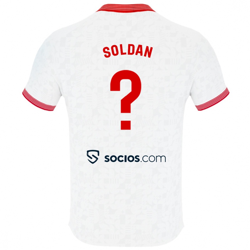 Moteriškas Iván Soldán #0 Baltas Namų Marškinėliai 2023/24 T-Shirt