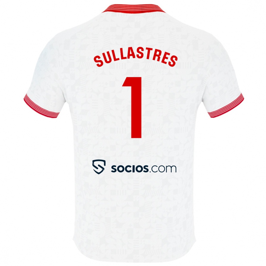 Moteriškas Esther Sullastres Ayuso #1 Baltas Namų Marškinėliai 2023/24 T-Shirt