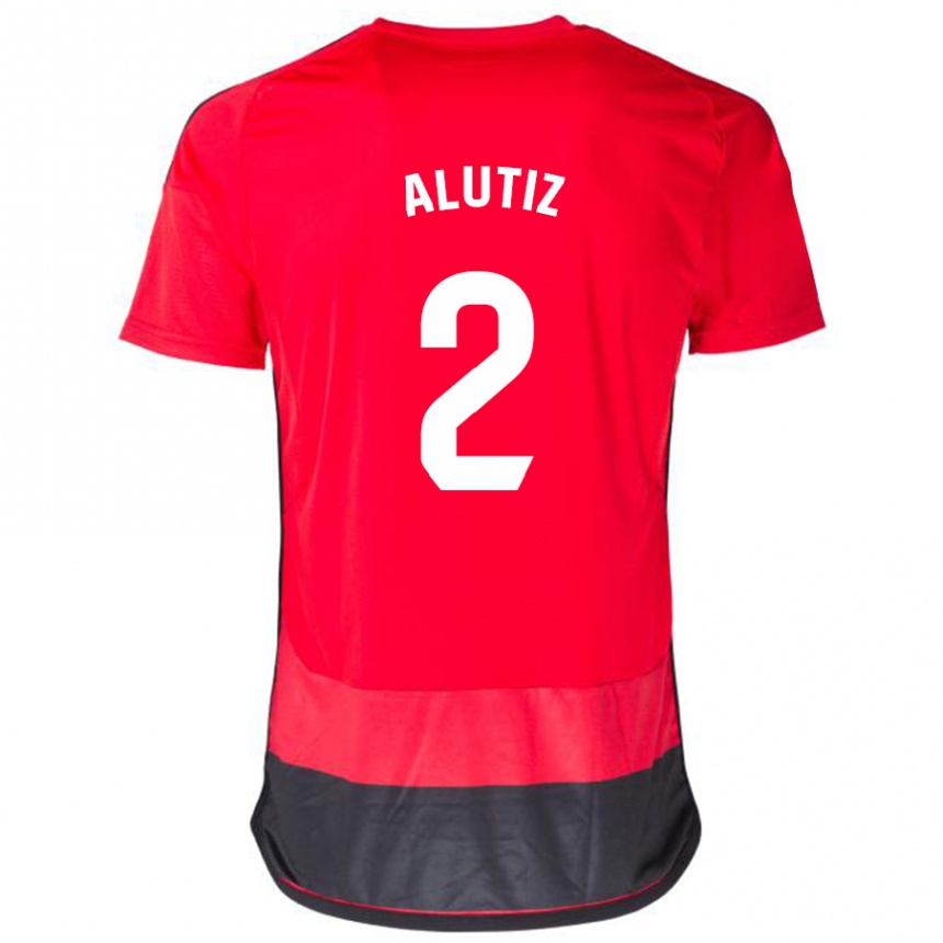 Moteriškas Hodei Alutiz #2 Raudona Juoda Namų Marškinėliai 2023/24 T-Shirt