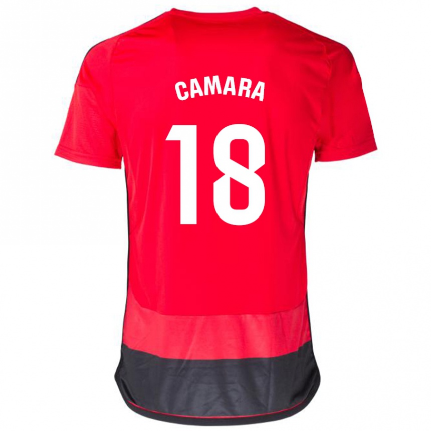 Moteriškas Aaron Cámara #18 Raudona Juoda Namų Marškinėliai 2023/24 T-Shirt