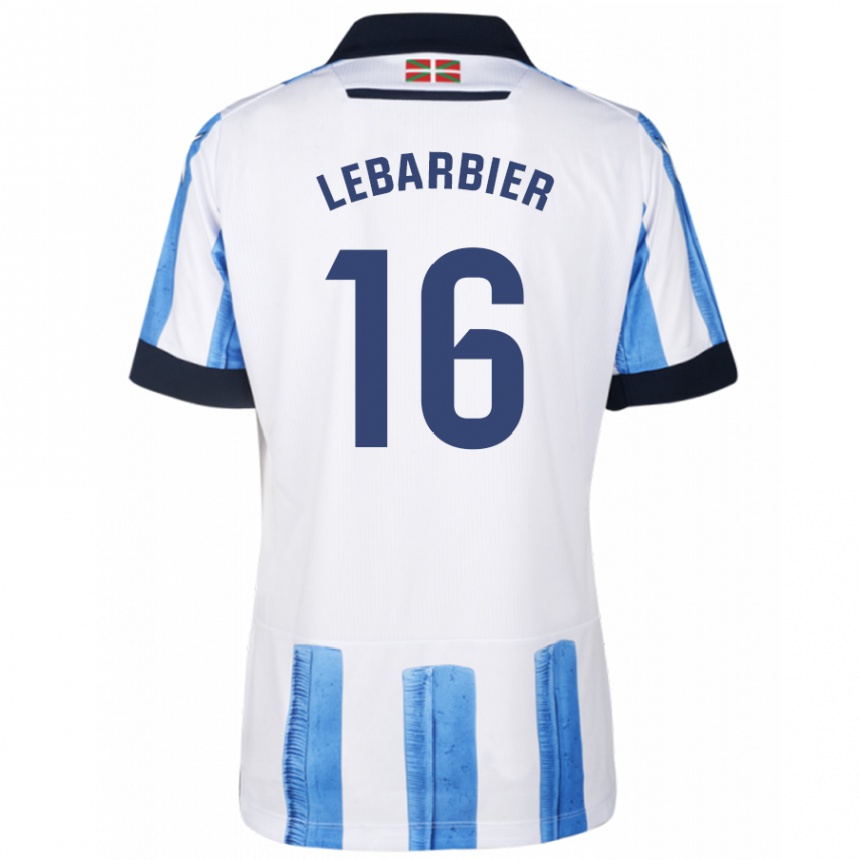Moteriškas Alex Lebarbier #16 Mėlyna Balta Namų Marškinėliai 2023/24 T-Shirt