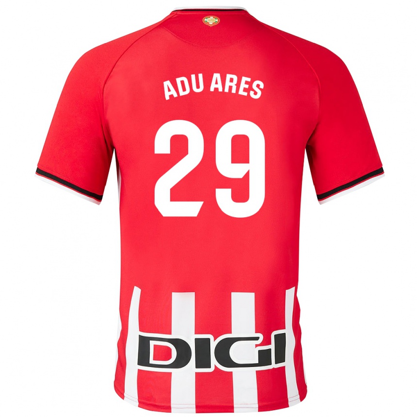 Moteriškas Adu Ares #29 Raudona Namų Marškinėliai 2023/24 T-Shirt