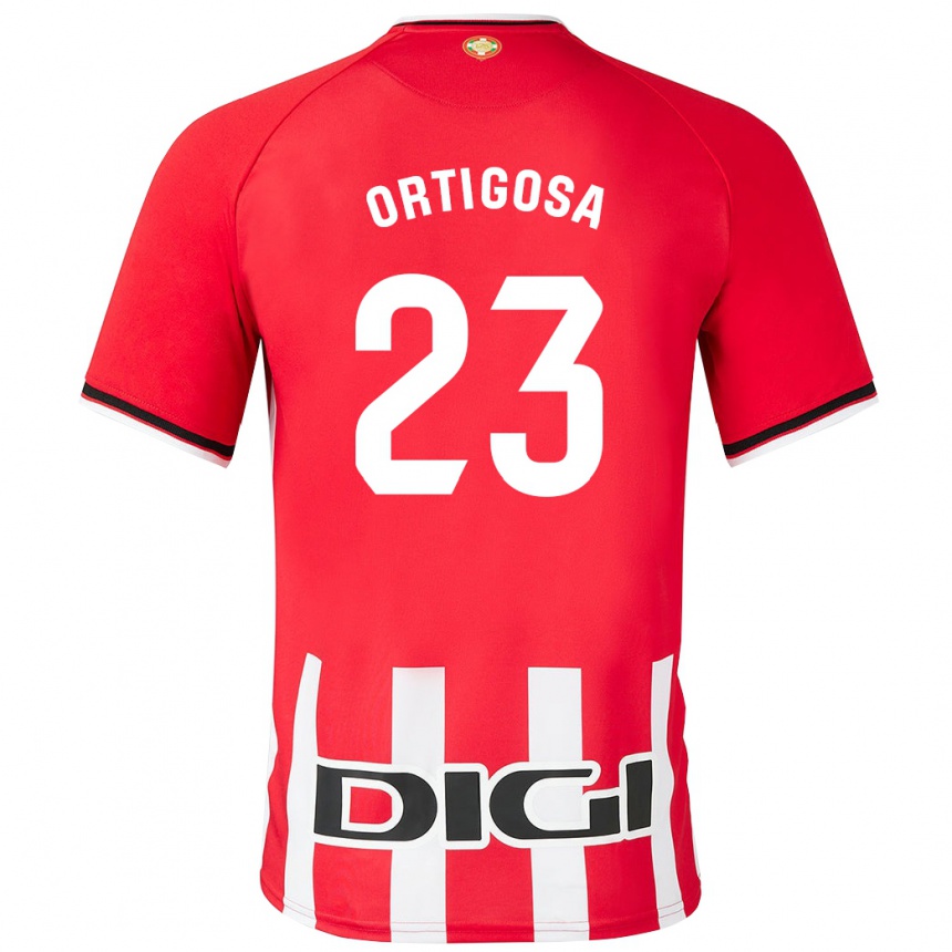 Moteriškas Aritz Ortigosa #23 Raudona Namų Marškinėliai 2023/24 T-Shirt