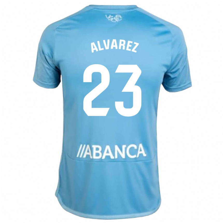 Moteriškas Hugo Álvarez #23 Mėlyna Namų Marškinėliai 2023/24 T-Shirt