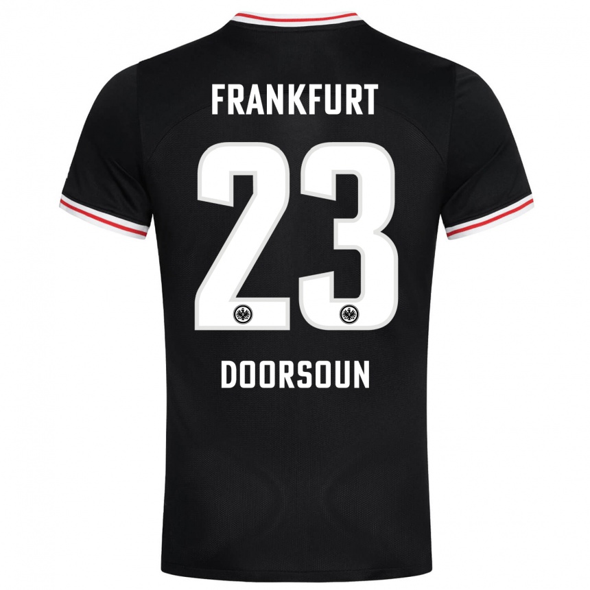 Moteriškas Sara Doorsoun-Khajeh #23 Juoda Išvykos Marškinėliai 2023/24 T-Shirt