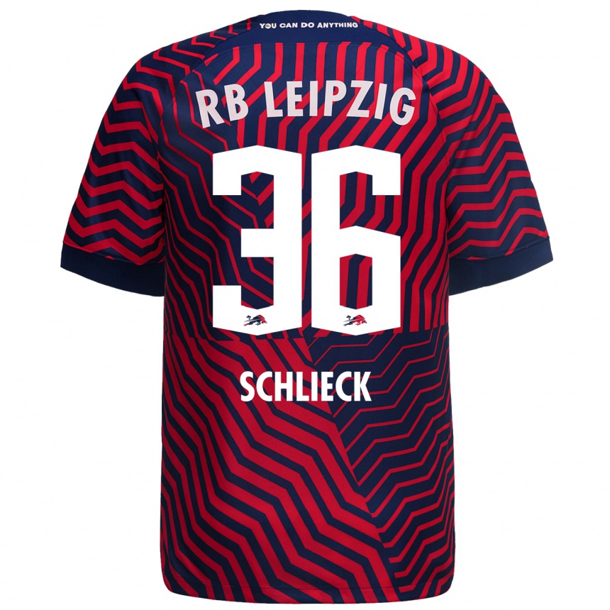 Moteriškas Timo Schlieck #36 Mėlyna Raudona Išvykos Marškinėliai 2023/24 T-Shirt