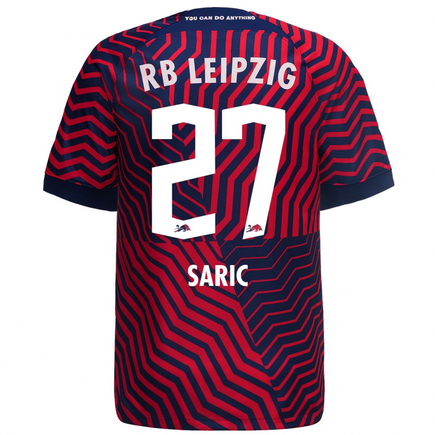 Moteriškas Lucio Saric #27 Mėlyna Raudona Išvykos Marškinėliai 2023/24 T-Shirt