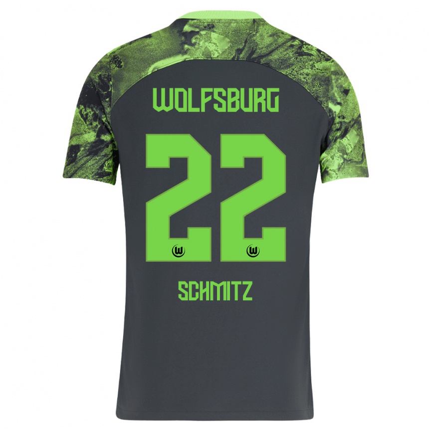 Moteriškas Lisa Schmitz #22 Tamsiai Pilka Išvykos Marškinėliai 2023/24 T-Shirt