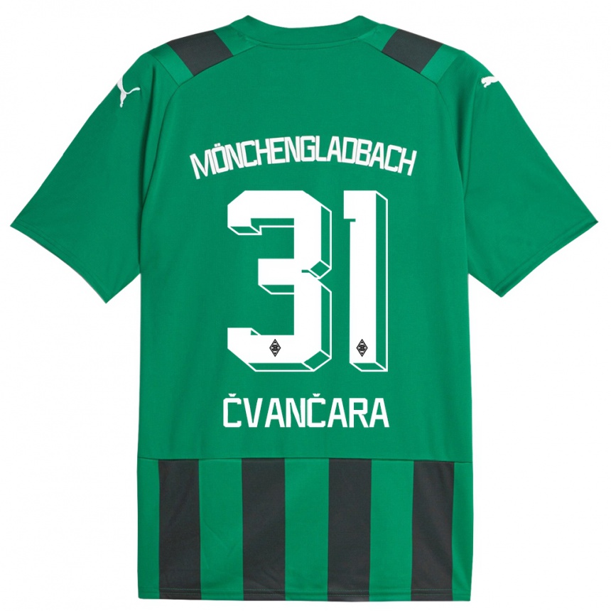 Moteriškas Tomas Cvancara #31 Juoda Žalia Išvykos Marškinėliai 2023/24 T-Shirt