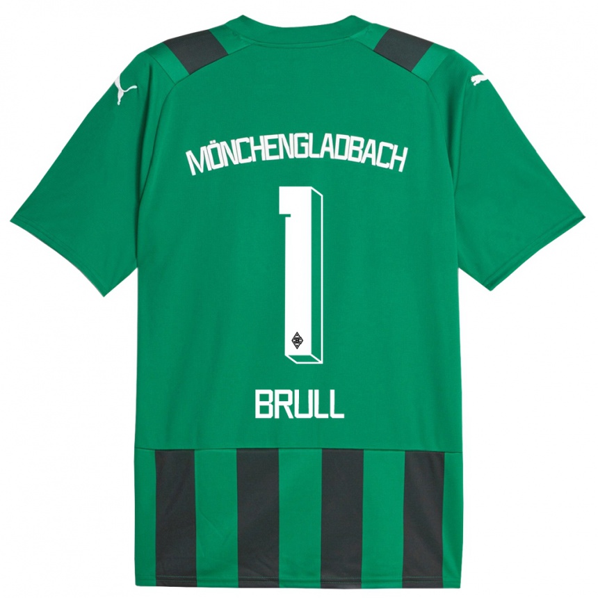 Moteriškas Maximilian Brüll #1 Juoda Žalia Išvykos Marškinėliai 2023/24 T-Shirt