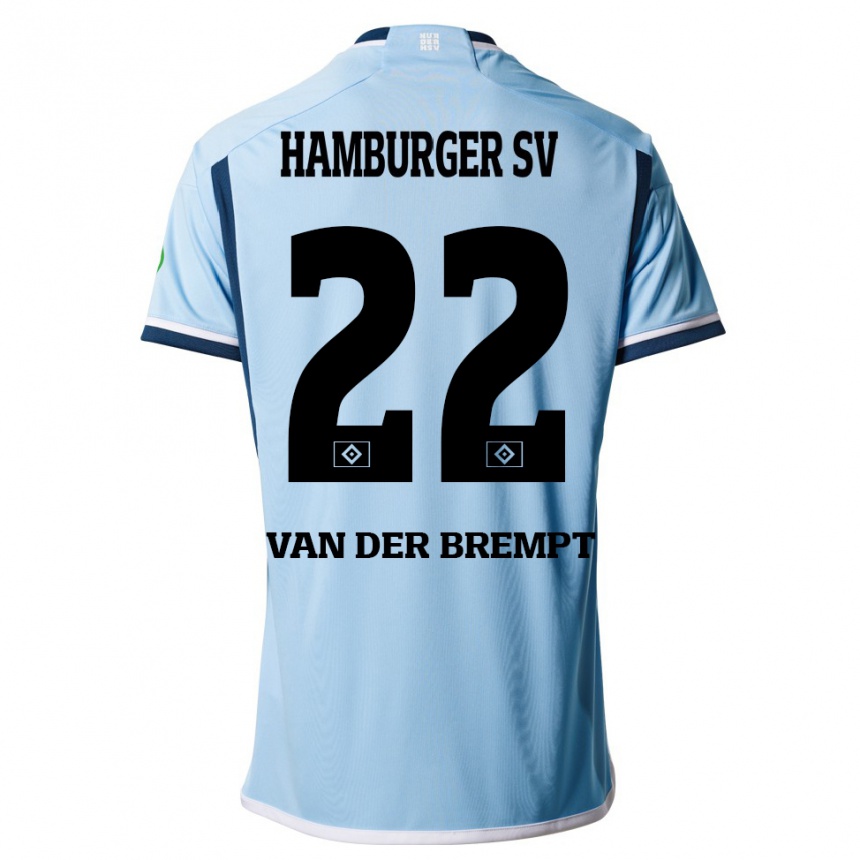 Moteriškas Ignace Van Der Brempt #22 Mėlyna Išvykos Marškinėliai 2023/24 T-Shirt