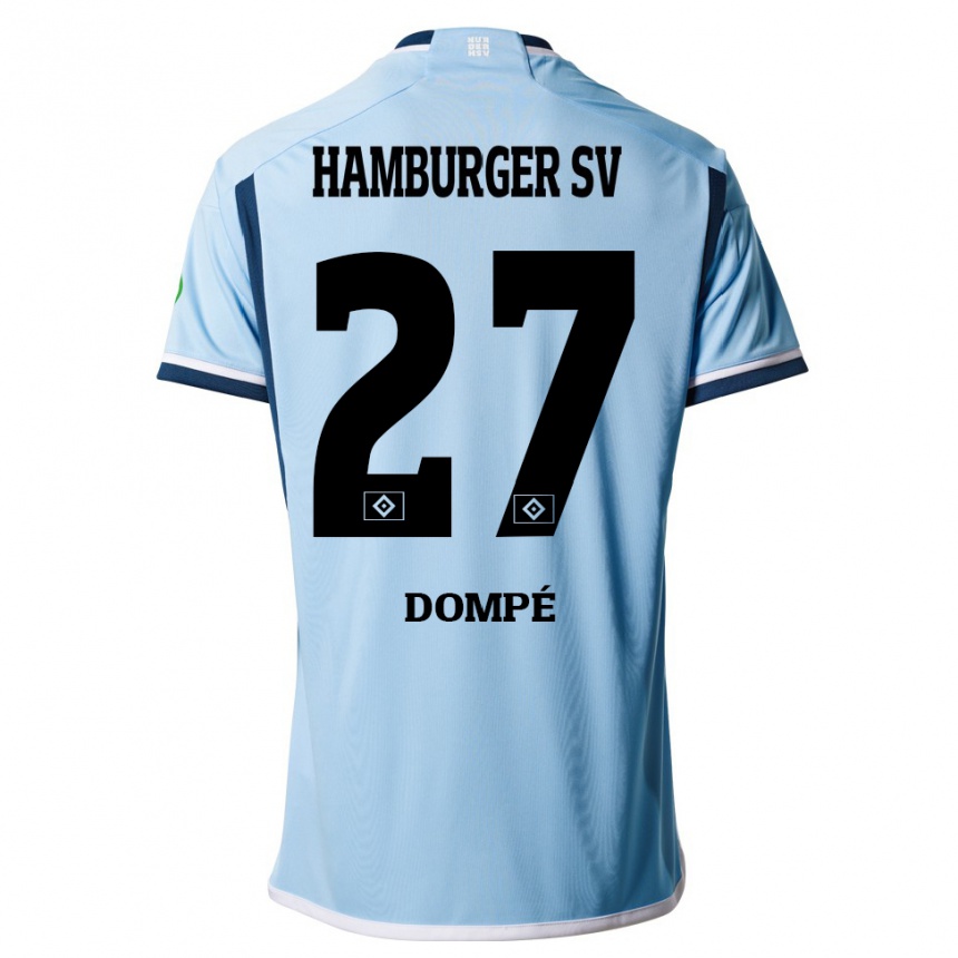 Moteriškas Jean-Luc Dompé #27 Mėlyna Išvykos Marškinėliai 2023/24 T-Shirt