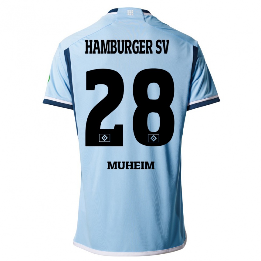 Moteriškas Miro Muheim #28 Mėlyna Išvykos Marškinėliai 2023/24 T-Shirt