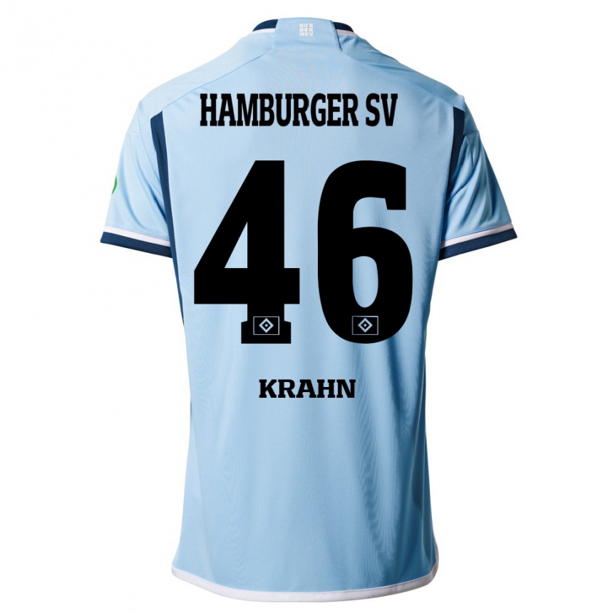 Moteriškas Elijah Krahn #46 Mėlyna Išvykos Marškinėliai 2023/24 T-Shirt