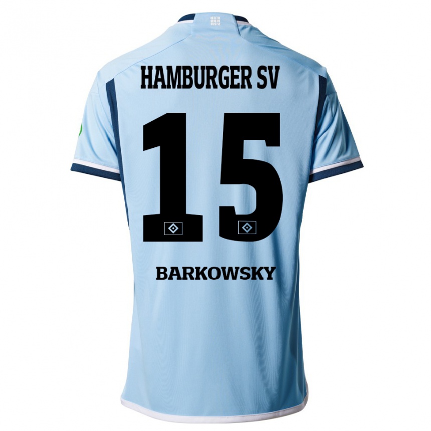 Moteriškas Finn Barkowsky #15 Mėlyna Išvykos Marškinėliai 2023/24 T-Shirt