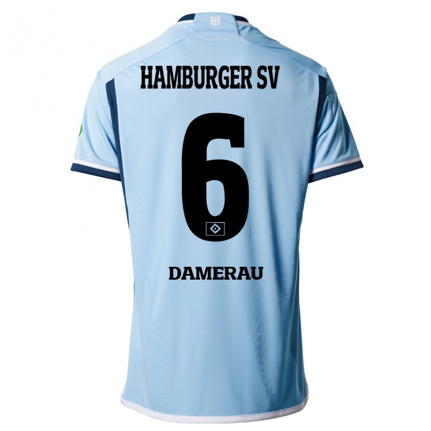 Moteriškas Alexander Werner Damerau #6 Mėlyna Išvykos Marškinėliai 2023/24 T-Shirt