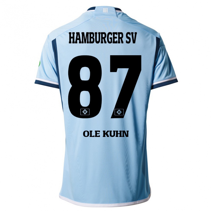 Moteriškas Niklas Ole Kühn #87 Mėlyna Išvykos Marškinėliai 2023/24 T-Shirt