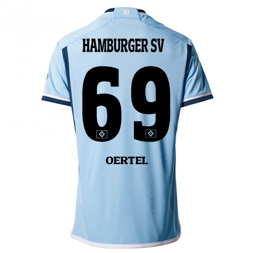 Moteriškas Jan Oertel #69 Mėlyna Išvykos Marškinėliai 2023/24 T-Shirt