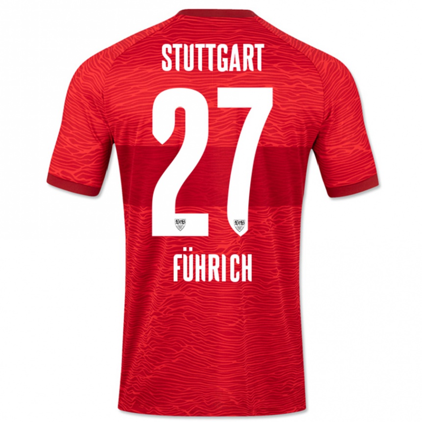 Moteriškas Chris Führich #27 Raudona Išvykos Marškinėliai 2023/24 T-Shirt