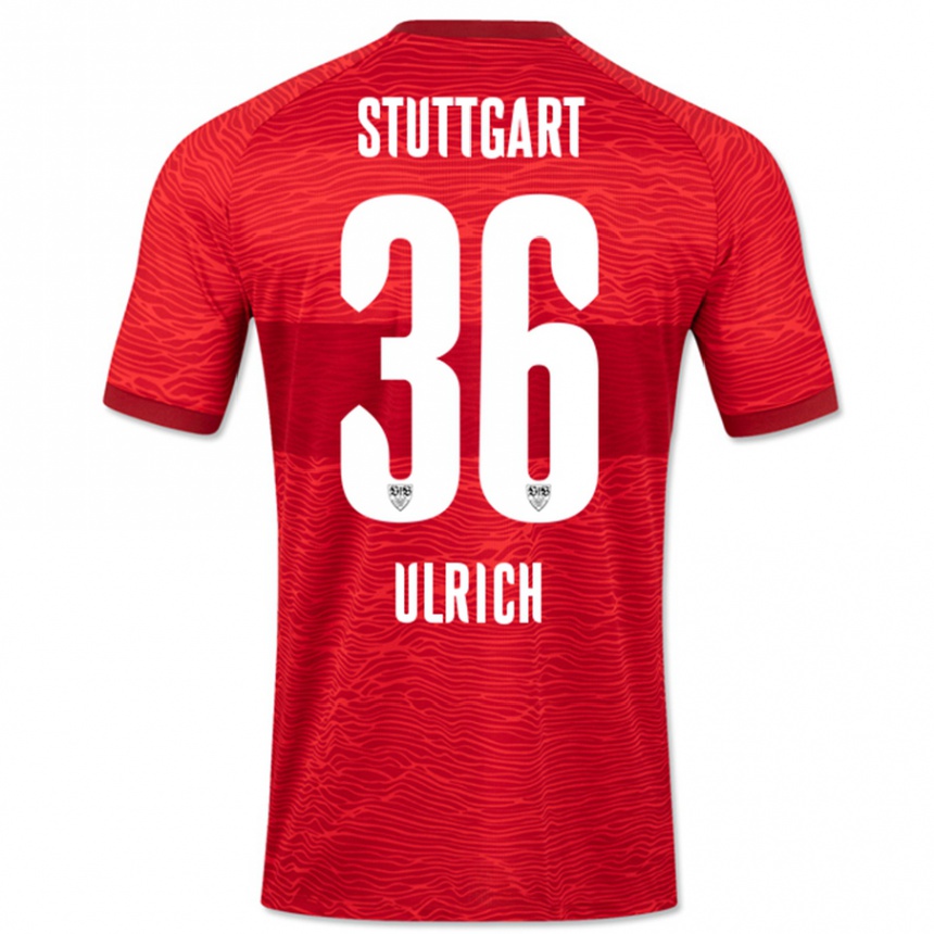 Moteriškas Laurin Ulrich #36 Raudona Išvykos Marškinėliai 2023/24 T-Shirt