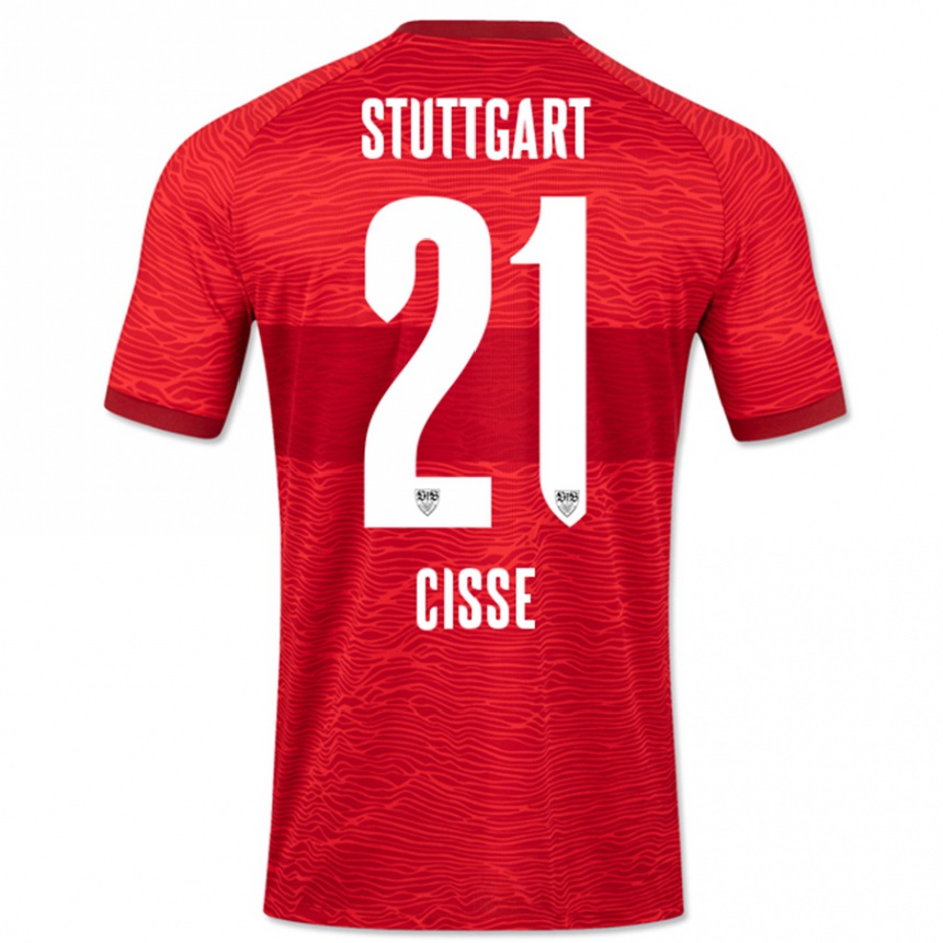 Moteriškas Moussa Cissé #21 Raudona Išvykos Marškinėliai 2023/24 T-Shirt