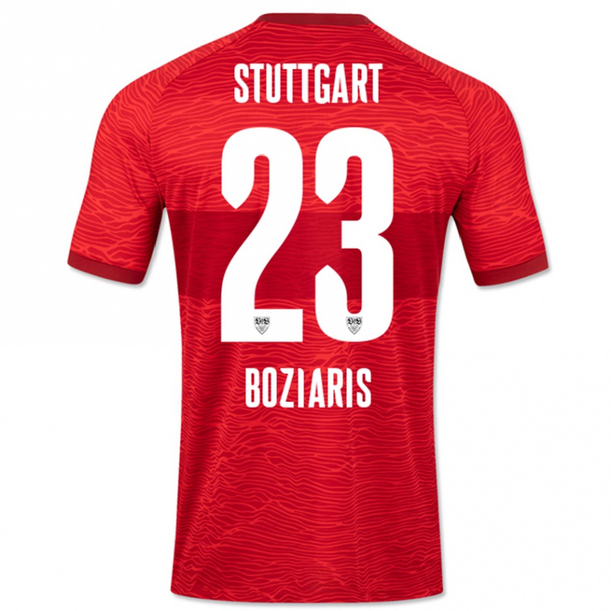 Moteriškas Giannis Boziaris #23 Raudona Išvykos Marškinėliai 2023/24 T-Shirt