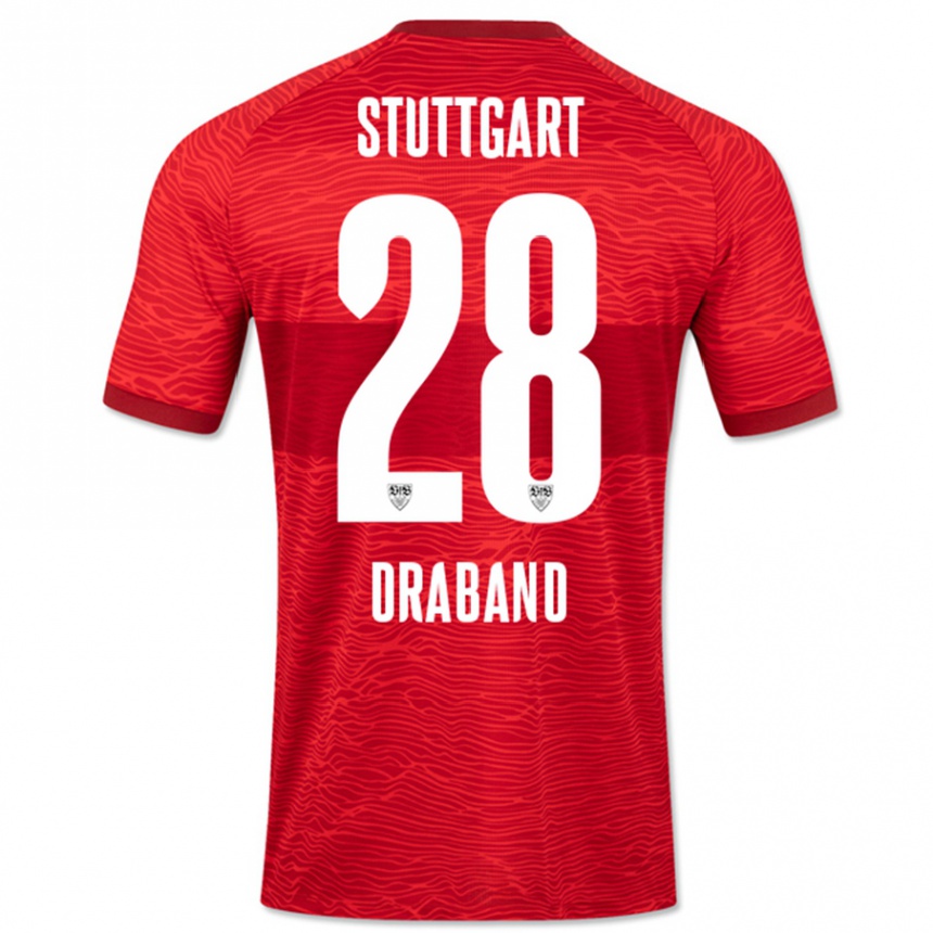 Moteriškas Dominik Draband #28 Raudona Išvykos Marškinėliai 2023/24 T-Shirt