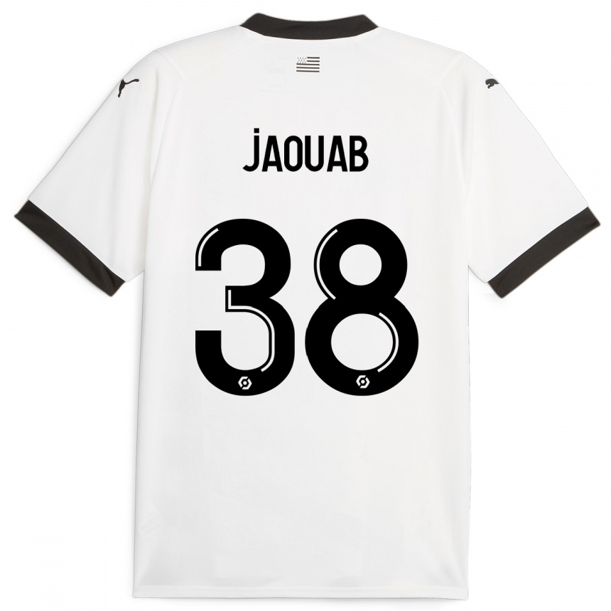 Moteriškas Mohamed Jaouab #38 Baltas Išvykos Marškinėliai 2023/24 T-Shirt